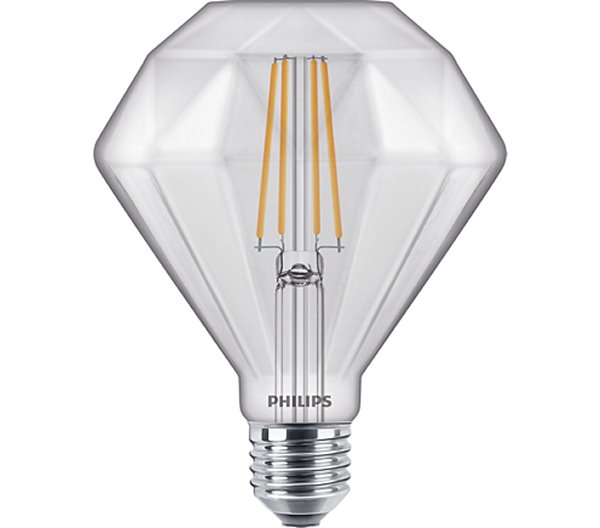 tornado rand krom Philips Classic filament Diamond LEDlamp 5W=40W E27 220-240V 2700K kleu
